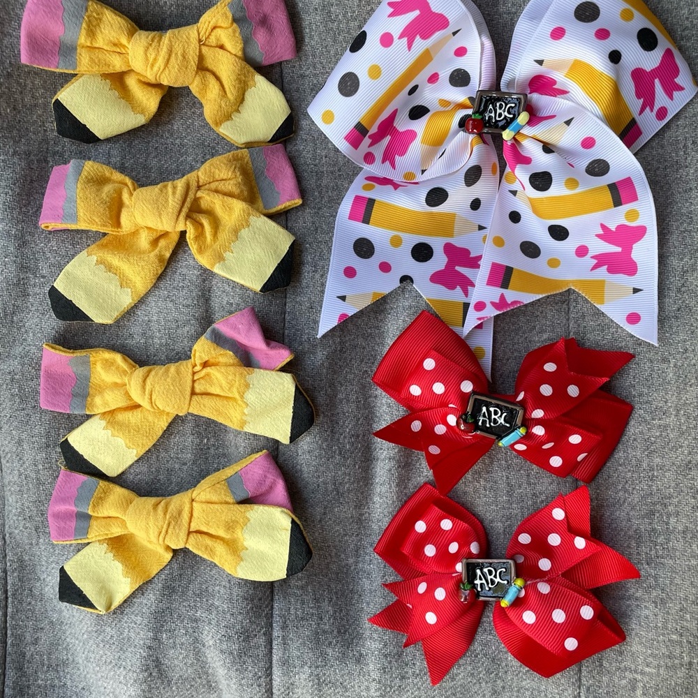 School and Holiday Bow Set for Kids